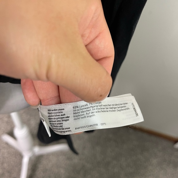 Eileen Fisher Black Tencel Lyocell Butter Soft Drapy Long Sleeves Tunic Blouse M - Picture 6 of 7